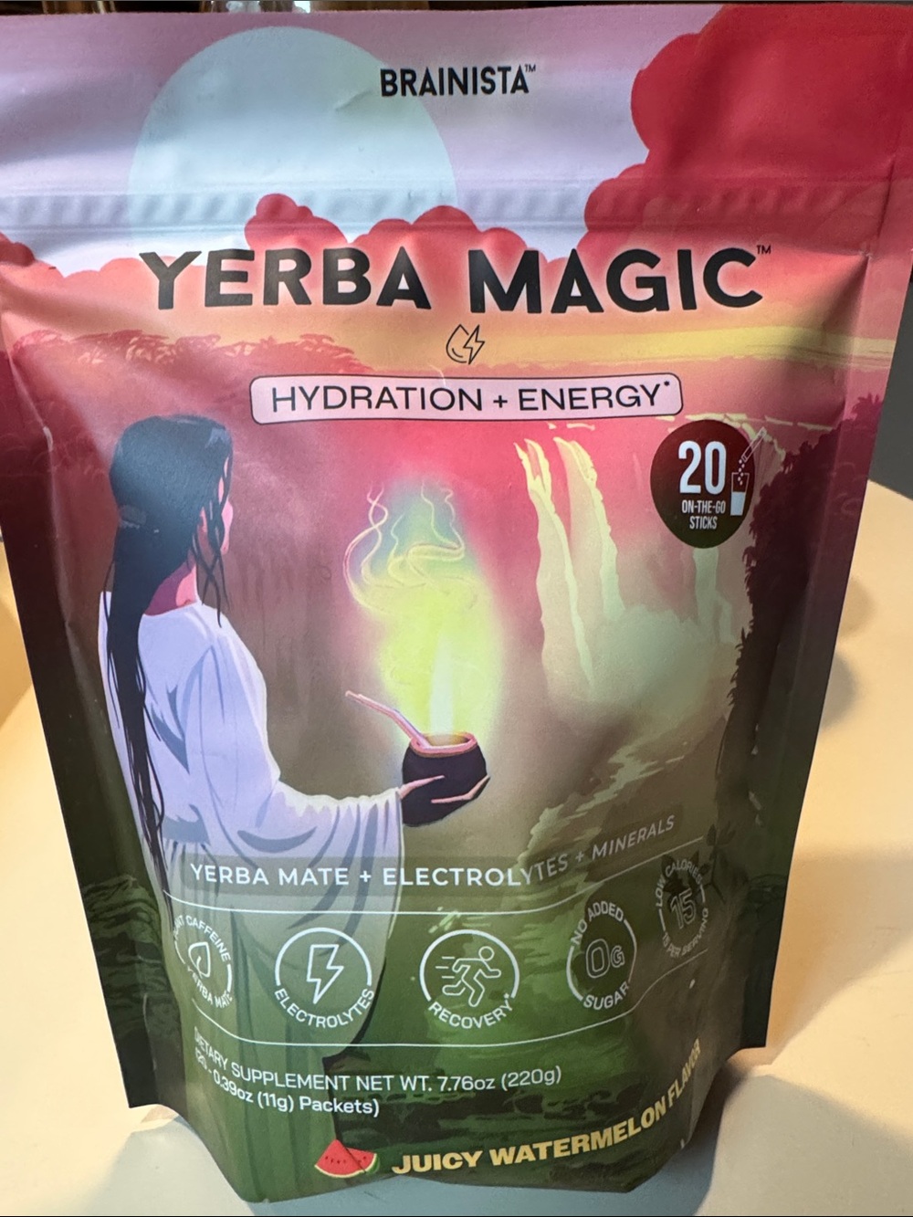 Yerba Magic Hydration + Energy – Juicy Watermelon. Pack of 20.